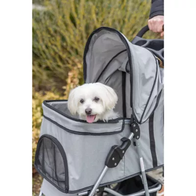 Product TRIXIE Pet Stroller for Small Dogs & Cats Portable Lightweight Travel Stroller, Gray