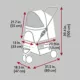 Product TRIXIE Pet Stroller for Small Dogs & Cats Portable Lightweight Travel Stroller, Gray