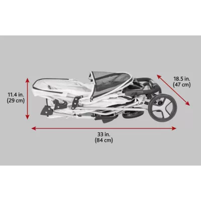 Product TRIXIE Pet Stroller for Small Dogs & Cats Portable Lightweight Travel Stroller, Gray