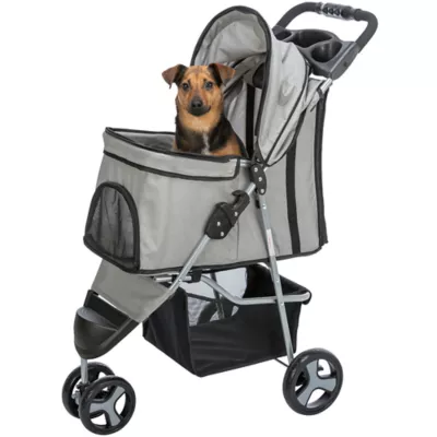 Product TRIXIE Pet Stroller for Small Dogs & Cats Portable Lightweight Travel Stroller, Gray