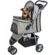 Product TRIXIE Pet Stroller for Small Dogs & Cats Portable Lightweight Travel Stroller, Gray
