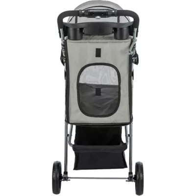 Product TRIXIE Pet Stroller for Small Dogs & Cats Portable Lightweight Travel Stroller, Gray