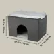 Product TRIXIE Harvey Velvety Indoor Condo, Foldable Hideaway, for Cats and Small Dogs, Gray