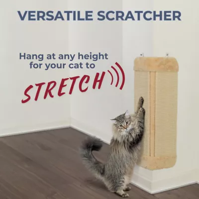 Product TRIXIE Wall Mount Sisal Scratching Board for Corners, Vertical Cat Scratcher, Beige
