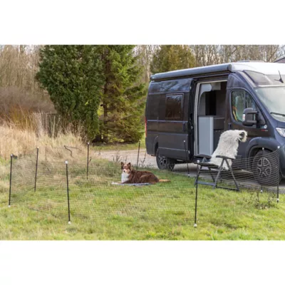 Product TRIXIE Portable Pet Fence, Mesh Dog Playpen, Outdoor Camping Fence, Easy to Transport