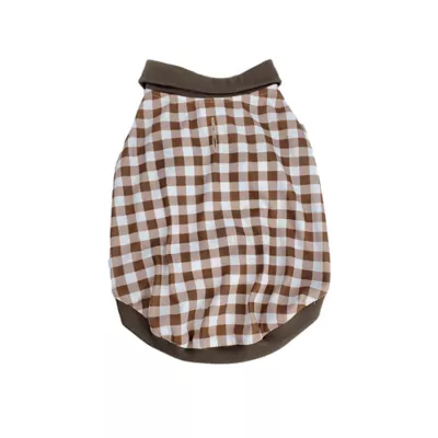 Product Max's Closet Brown Check Dog Polo