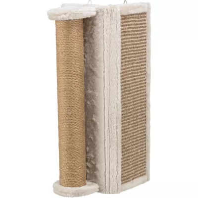Product TRIXIE Wall Mounted Corner Sisal Scratching Board and Jute Post, Vertical Cat Scratcher