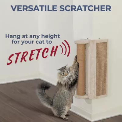 Product TRIXIE Wall Mounted Corner Sisal Scratching Board and Jute Post, Vertical Cat Scratcher