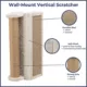 Product TRIXIE Wall Mounted Corner Sisal Scratching Board and Jute Post, Vertical Cat Scratcher