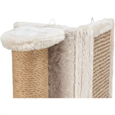Product TRIXIE Wall Mounted Corner Sisal Scratching Board and Jute Post, Vertical Cat Scratcher