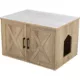 Product TRIXIE XL Farmhouse Litter Box Enclosure, Hidden Litter Box Cabinet or End Table