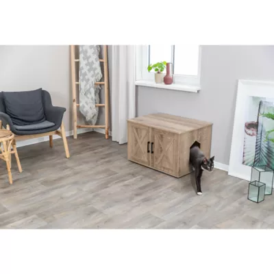 Product TRIXIE XL Farmhouse Litter Box Enclosure, Hidden Litter Box Cabinet or End Table