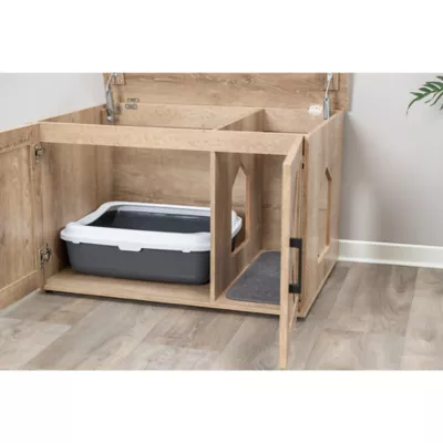 Product TRIXIE XL Farmhouse Litter Box Enclosure, Hidden Litter Box Cabinet or End Table