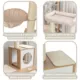 Product TRIXIE Addison Sisal & Wood 35.5" Cat Tree, Modern Cat Tower, Condos, Hammock, Cozy Bed, Beige