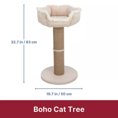 Product TRIXIE Boho 32" Cat Tree with Jute Scratching Post, Plush Platform with Removable Cat Bed