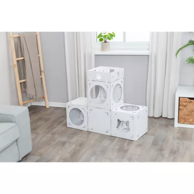 Product TRIXIE Casa Cara Indoor Modular Cardboard Cat Condo, Cat Play Tower, Corrugated Cat House