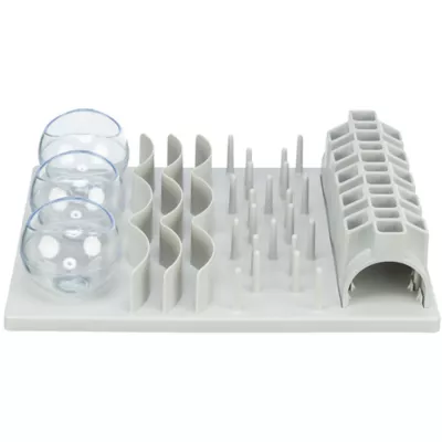 Product TRIXIE Fun Board XXL Strategy Game for Cats, Treat Puzzle Toy, Interactive Play, White