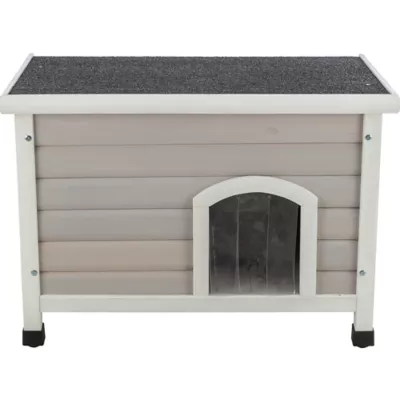 Product TRIXIE Classic Elevated Weatherproof Cat House, 2 Cover Openings, Indoor-Outdoor Cat Home