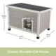 Product TRIXIE Classic Elevated Weatherproof Cat House, 2 Cover Openings, Indoor-Outdoor Cat Home
