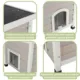 Product TRIXIE Classic Elevated Weatherproof Cat House, 2 Cover Openings, Indoor-Outdoor Cat Home