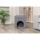 Product TRIXIE Crazy Cube Stackable 1-Story Indoor Cat Condo, Cat House with Scratching Pad, Gray