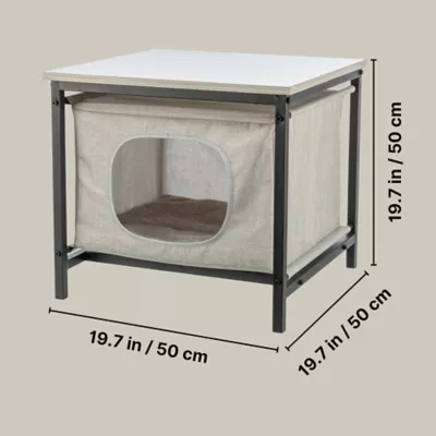 Product TRIXIE Emmie Indoor Cat Condo, Cat Bed Side Table, Cat Hideaway Cave with Cozy Cushion