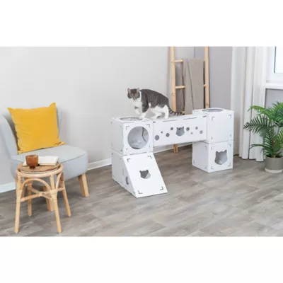 Product TRIXIE Finca Felice Indoor Modular Cardboard Cat Condo, Cat Play Tower, Corrugated Cat House