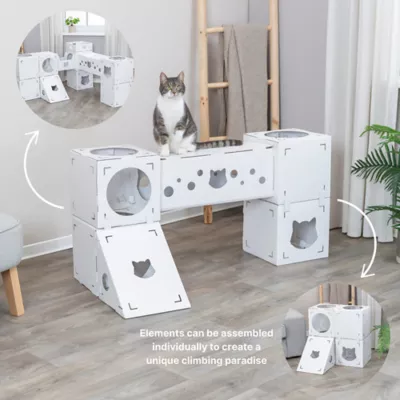Product TRIXIE Finca Felice Indoor Modular Cardboard Cat Condo, Cat Play Tower, Corrugated Cat House