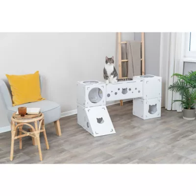 Product TRIXIE Finca Felice Indoor Modular Cardboard Cat Condo, Cat Play Tower, Corrugated Cat House