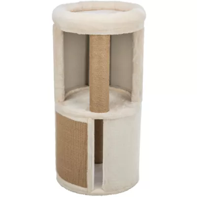 Product TRIXIE Giorgia Plush & Sisal 32" Cat Condo Tower, Scratching Posts  with Padded Bed, Beige