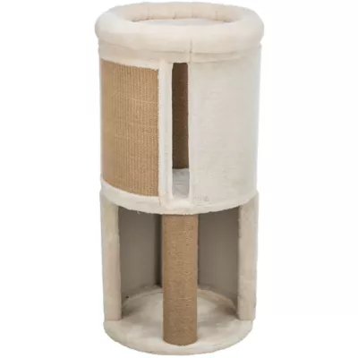 Product TRIXIE Giorgia Plush & Sisal 32" Cat Condo Tower, Scratching Posts  with Padded Bed, Beige