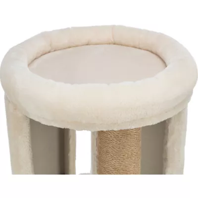 Product TRIXIE Giorgia Plush & Sisal 32" Cat Condo Tower, Scratching Posts  with Padded Bed, Beige