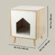 Product TRIXIE Isa Indoor Wooden Cat Condo, Modern Cat Bed Side Table with Cozy Cushion, Brown/White