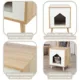 Product TRIXIE Isa Indoor Wooden Cat Condo, Modern Cat Bed Side Table with Cozy Cushion, Brown/White