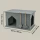 Product TRIXIE Lene Felt Indoor Cat Condo, Small Cat Hideaway - Cat Toy, Jute Scratching Pads, Gray