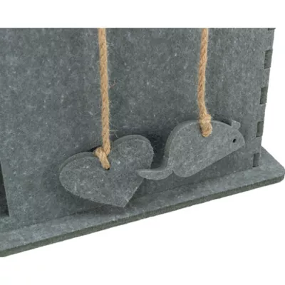 Product TRIXIE Lene Felt Indoor Cat Condo, Small Cat Hideaway - Cat Toy, Jute Scratching Pads, Gray