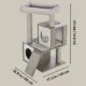 Product TRIXIE Mali Sisal & Wood 34" Cat Tree with Scratching Posts & Pads, Condos, Ramp, Bed, Gray