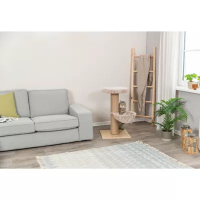 Product TRIXIE Mauricio Sisal & Plush 33" Cat Tree with Sisal Scratching Post, Perch & Hammock, Beige