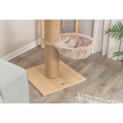 Product TRIXIE Mauricio Sisal & Plush 33" Cat Tree with Sisal Scratching Post, Perch & Hammock, Beige