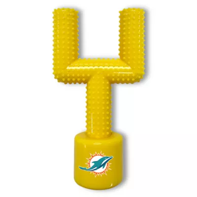 Product Miami Dolphins Hard Nylon Football Goal Post Dog Chew Toy