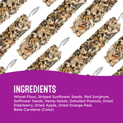 Product All Living Things® Crunchy Stick - Nut & Fruit Flavored Bird Treat for Parrots