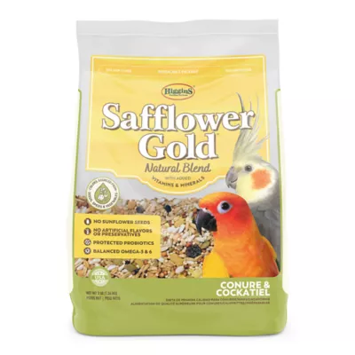 Product Higgin's Safflower Gold Conure & Cockatiel Food - 3 Lbs