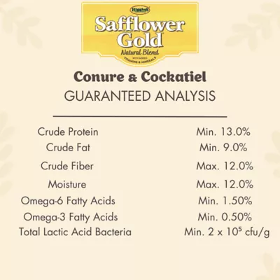 Product Higgin's Safflower Gold Conure & Cockatiel Food - 3 Lbs