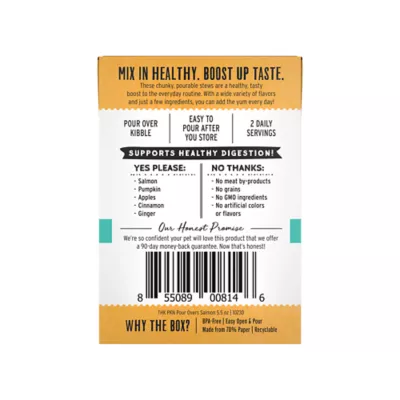 Product The Honest Kitchen Pumpkin Pour Overs All Life Stages Wet Dog Food Topper - Salmon & Pumpkin