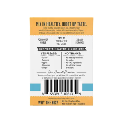Product The Honest Kitchen Pumpkin Pour Overs All Life Stages Wet Dog Food Topper - Turkey & Pumpkin
