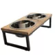 Product GF PET Mango Wood & Metal Double Feeder