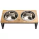 Product GF PET Mango Wood & Metal Double Feeder