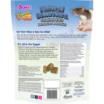 Product Tropical Carnival Natural Behaviors Foraging Pellets Mouse and Rat Food 2 Lb