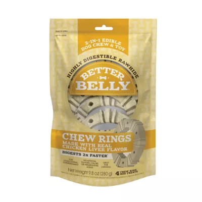 Product Better Belly Chew Rings Chicken Liver Flavor Dog Treats 4 Count 45.2 OZ