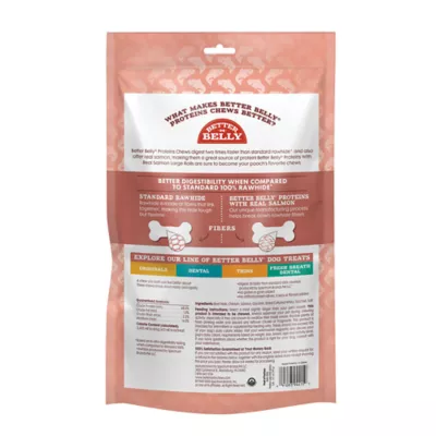 Product Better Belly Salmon Wrapped Rolls Large Dog Treats 3 Count 36 OZ